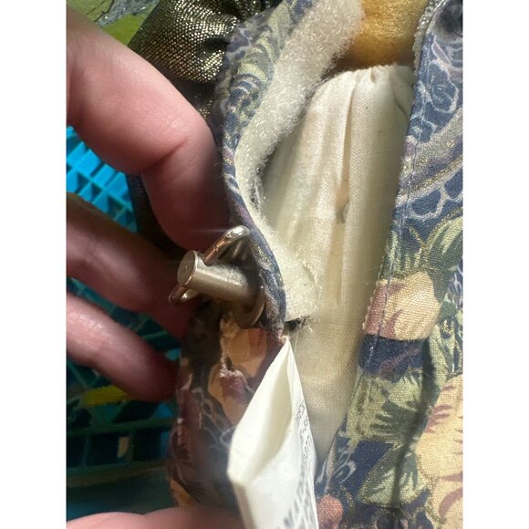 Vintage Green Gables Creations Co. Porcelain Harlequin Doll With Floral Patterne - Picture 5 of 5